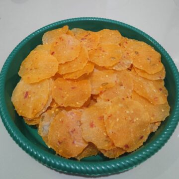 Opak singkong pedas mentah (1)